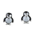 Enamel Penguin Stud Earrings - Reeves & Reeves