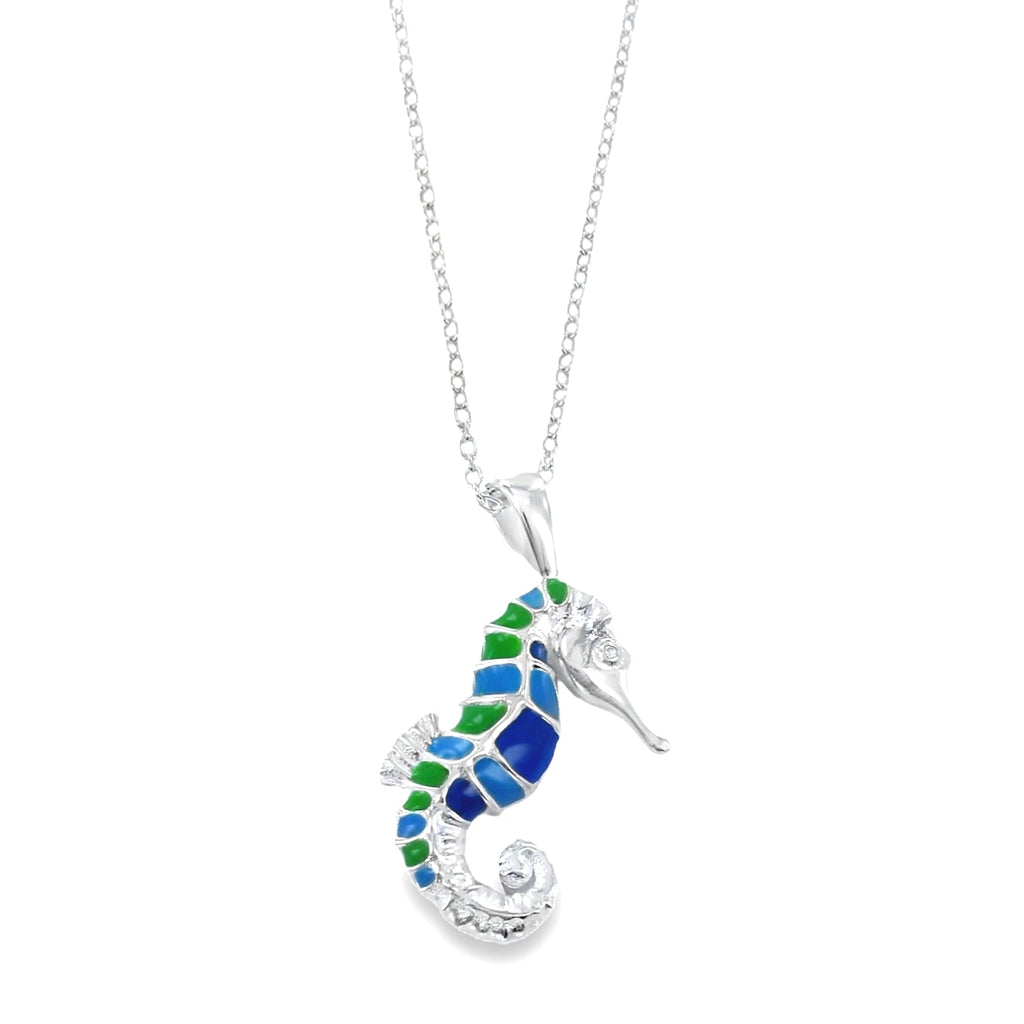 Enamel Seahorse Necklace - Reeves & Reeves