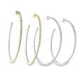 Extra Large Sparkling Hoop Earrings - Reeves & Reeves