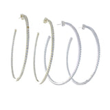 Extra Large Sparkling Hoop Earrings - Reeves & Reeves