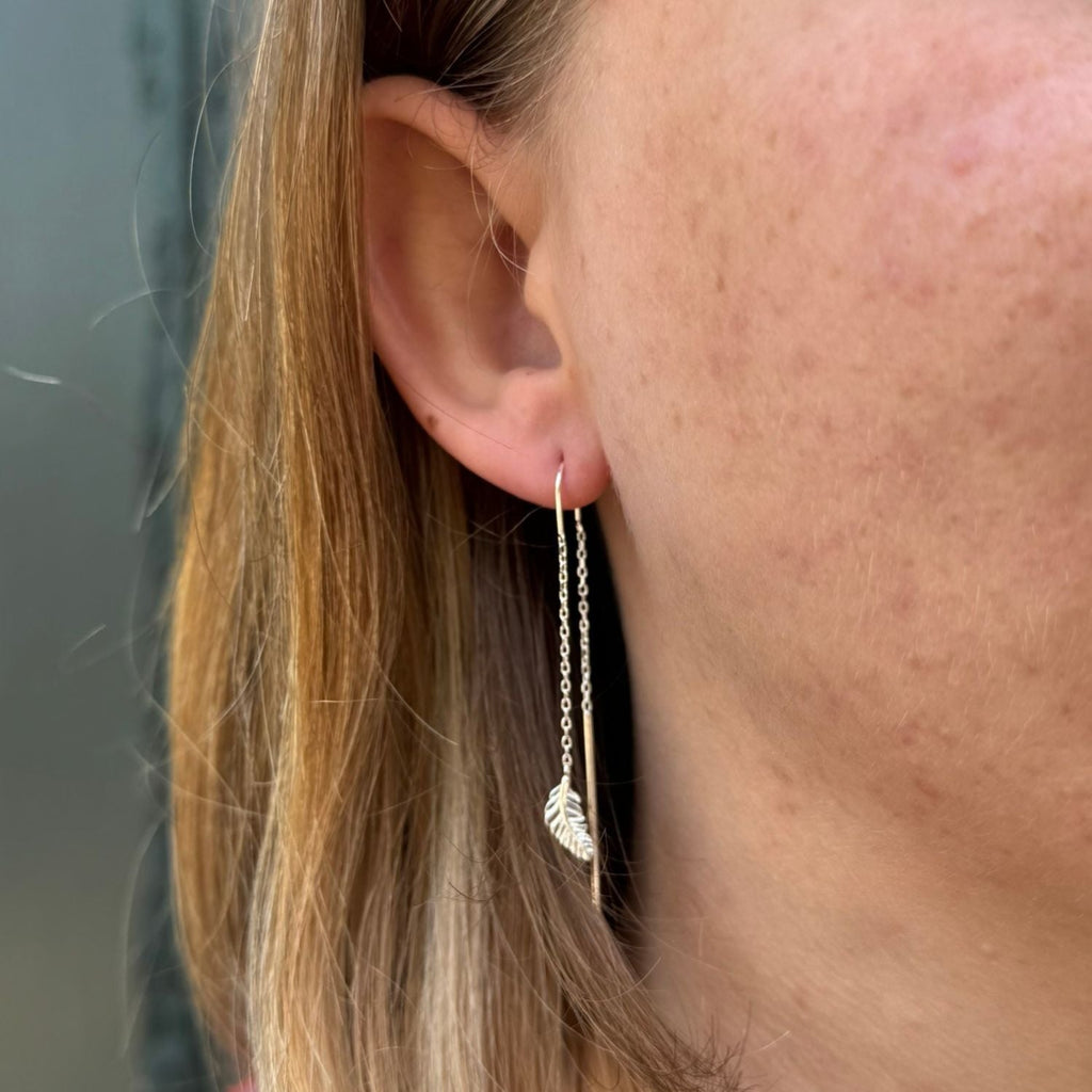 Falling Feather Earrings - Reeves & Reeves