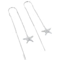 Falling Starfish Earrings in Sterling Silver - Reeves & Reeves