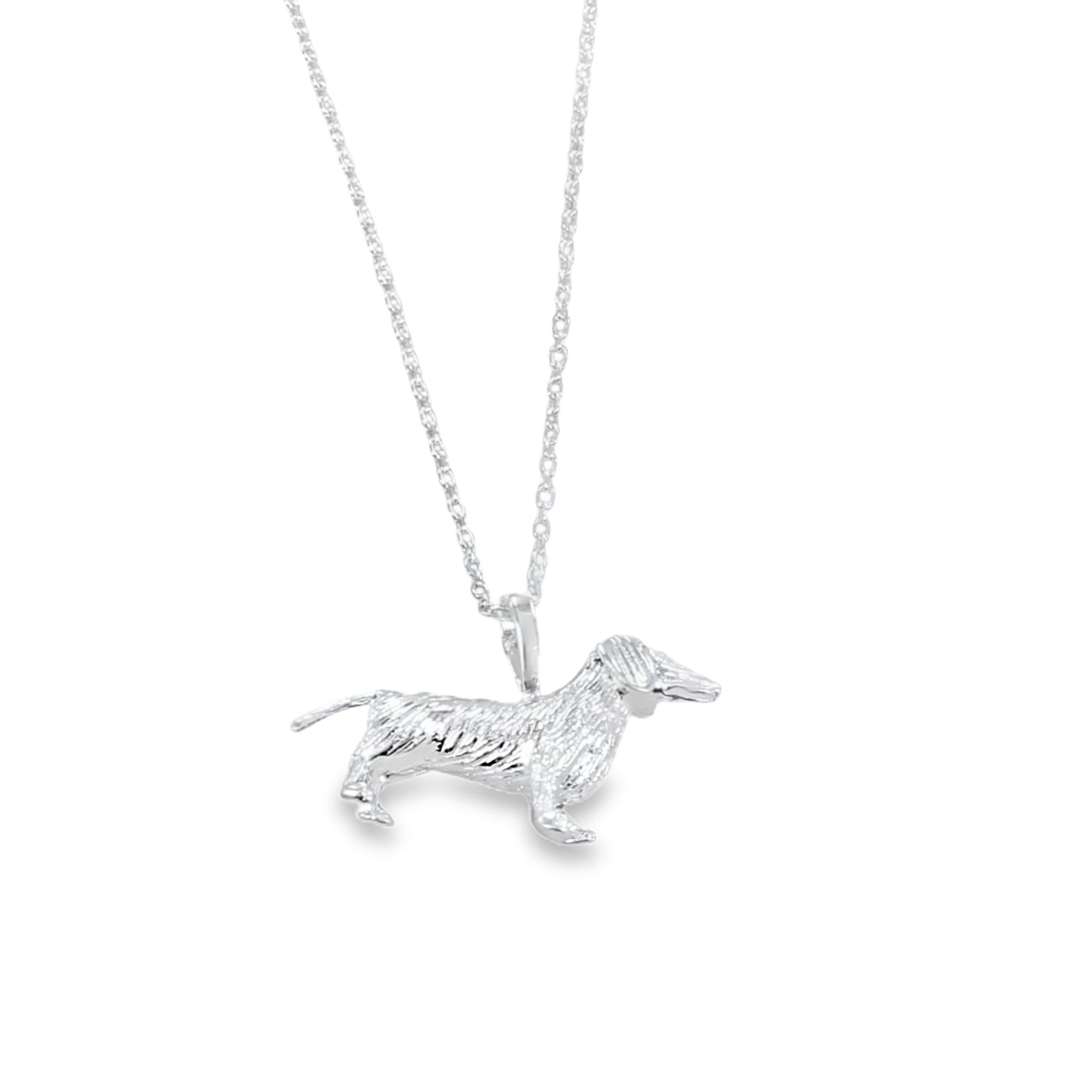Fergus the Dachshund Sterling Silver Necklace - Reeves & Reeves