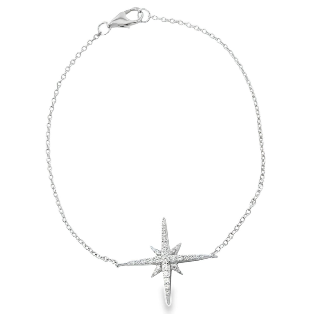 Follow that Star Sterling Silver and Pavé Bracelet - Reeves & Reeves