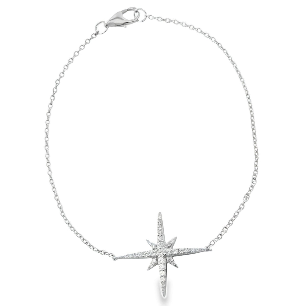 Follow that Star Sterling Silver and Pavé Bracelet - Reeves & Reeves