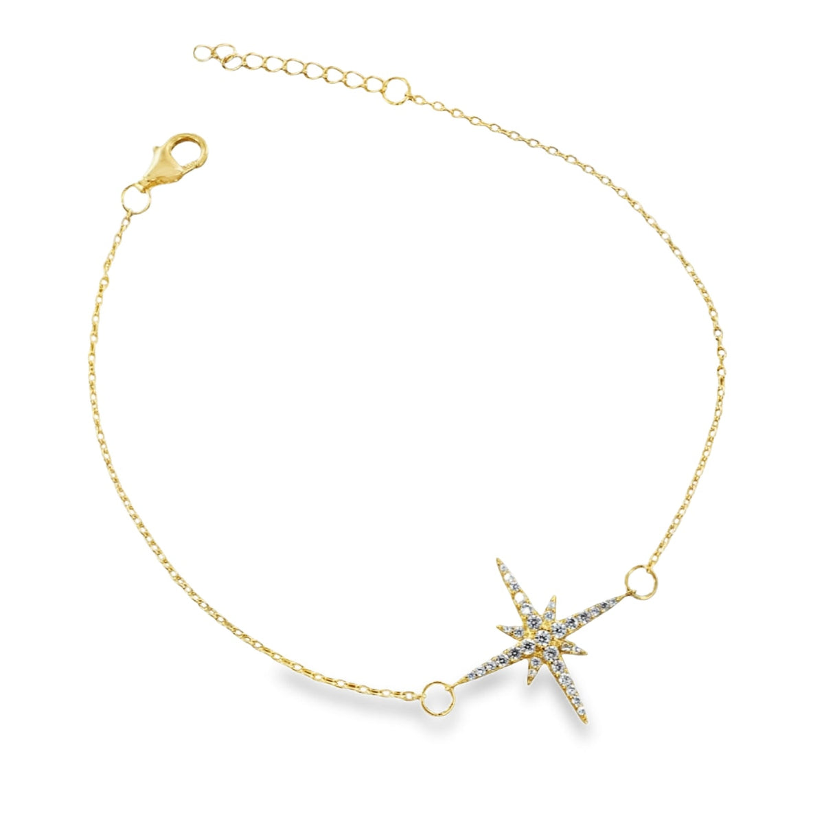 Follow that Star Sterling Silver and Pavé Bracelet - Reeves & Reeves