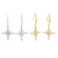 Follow that Star Sterling Silver and Pavé Drop Earrings - Reeves & Reeves