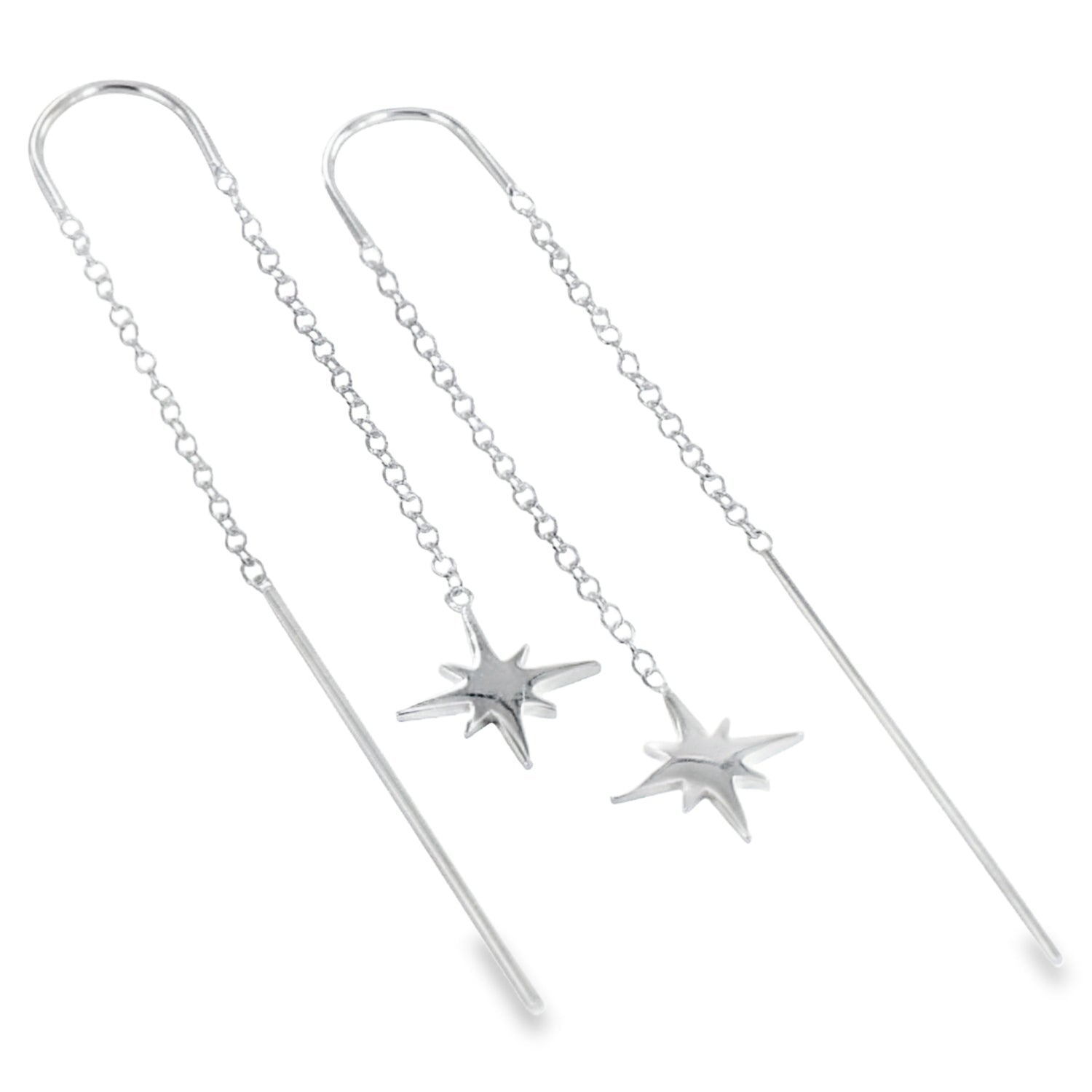 Follow That Star Sterling Silver Falling Earrings - Reeves & Reeves