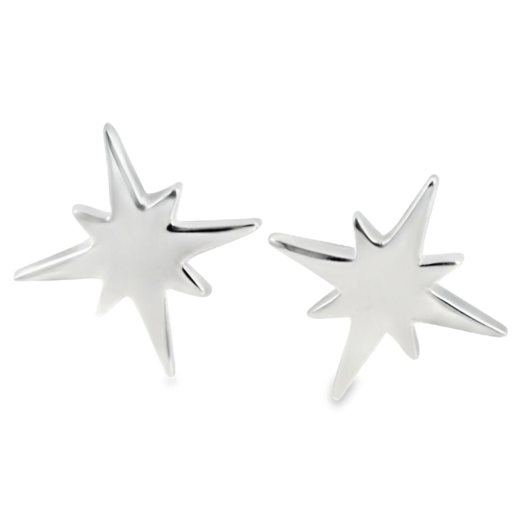 Follow That Star Sterling Silver Stud Earrings - Reeves & Reeves