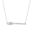 Sterling Silver Gig Oar sat centrally on a fine silver chain.