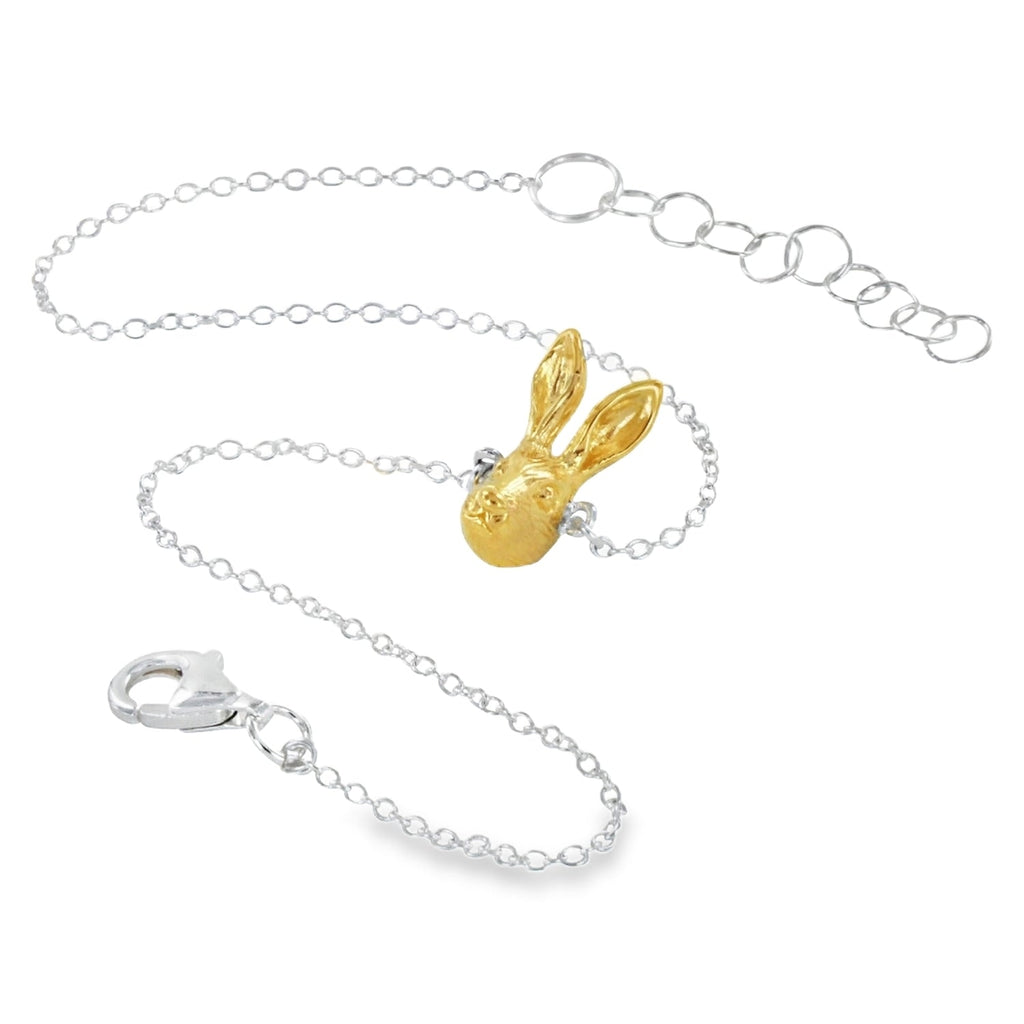 Hare Mask Sterling Silver Adjustable Bracelet - Reeves & Reeves