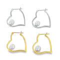 Heart Pearl Earrings - Reeves & Reeves
