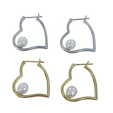 Heart Pearl Earrings - Reeves & Reeves