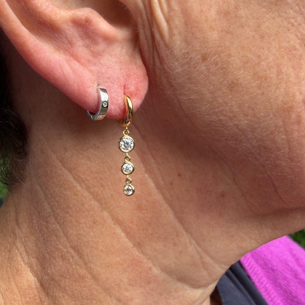 Helena Hoop Drop Earrings - Reeves & Reeves