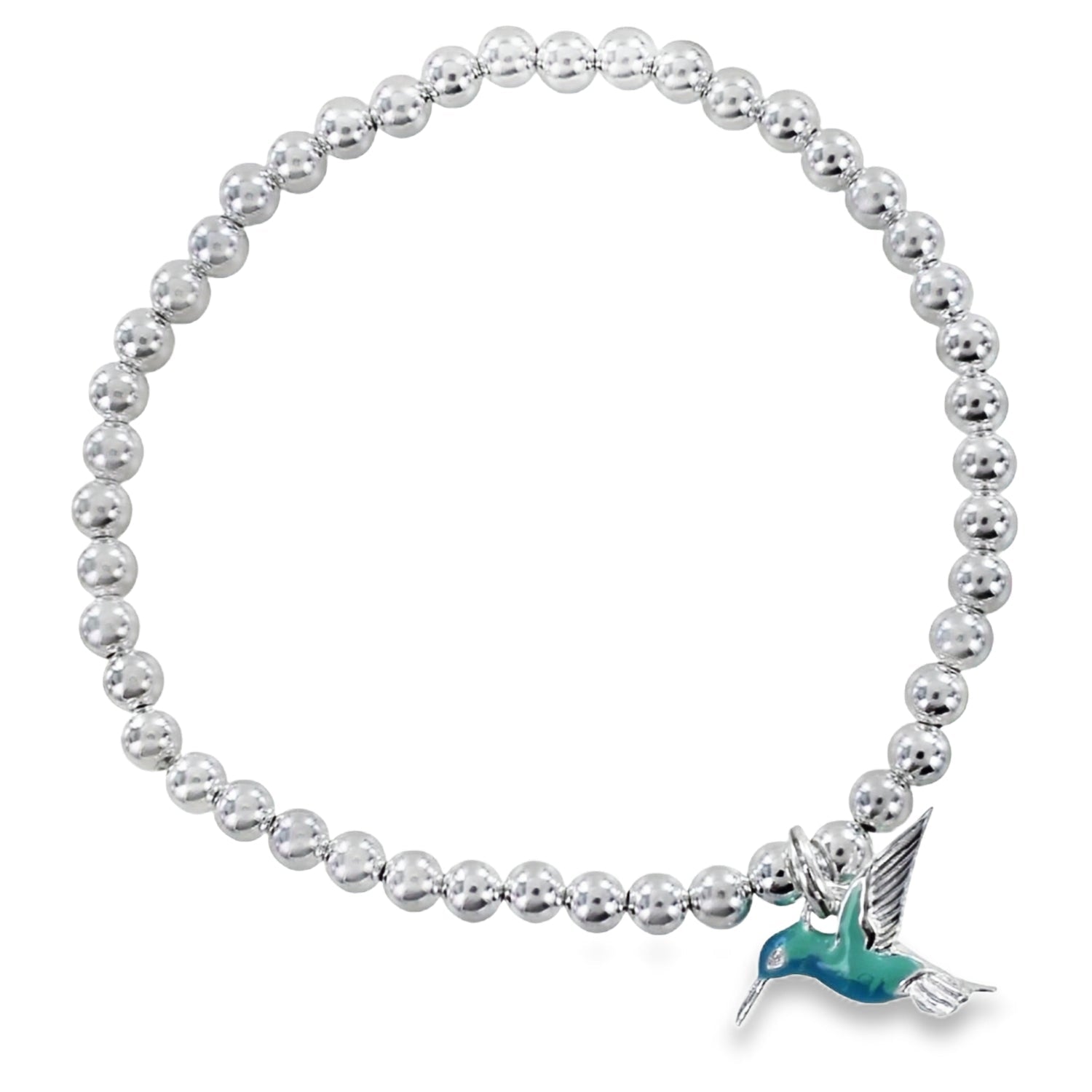 Hummingbird Sterling Silver Charm - Reeves & Reeves