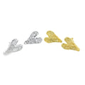 J'adore Heart Sterling Silver Stud Earrings - Reeves & Reeves