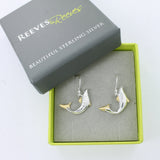 Jumping Salmon Drop Earrings - Reeves & Reeves