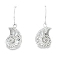 Jurassic Ammonite Sterling Silver Drop Earrings - Reeves & Reeves