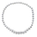 Large Beaded Sterling Silver Bracelet - Reeves & Reeves