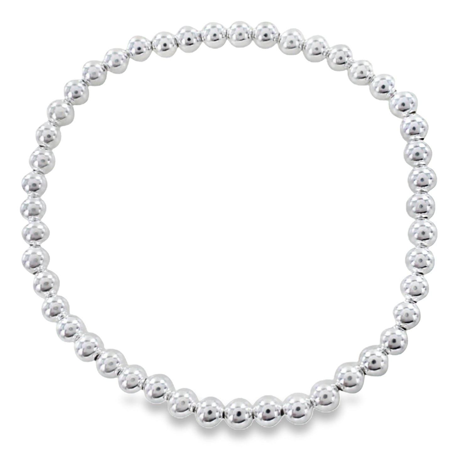 Large Beaded Sterling Silver Bracelet - Reeves & Reeves