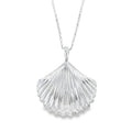 Large Scallop Shell Sterling Silver Necklace - Reeves & Reeves