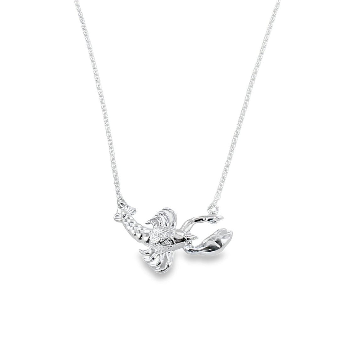 Large Sterling Silver Lobster Necklace - Reeves & Reeves