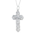 Large Textured Mens Cross Pendant - Reeves & Reeves
