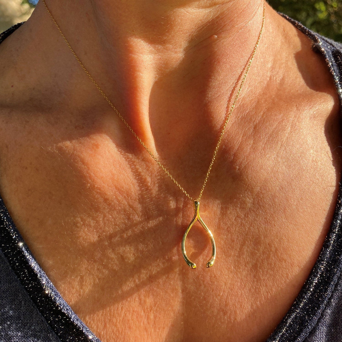 Large Wishbone Necklace - Reeves & Reeves
