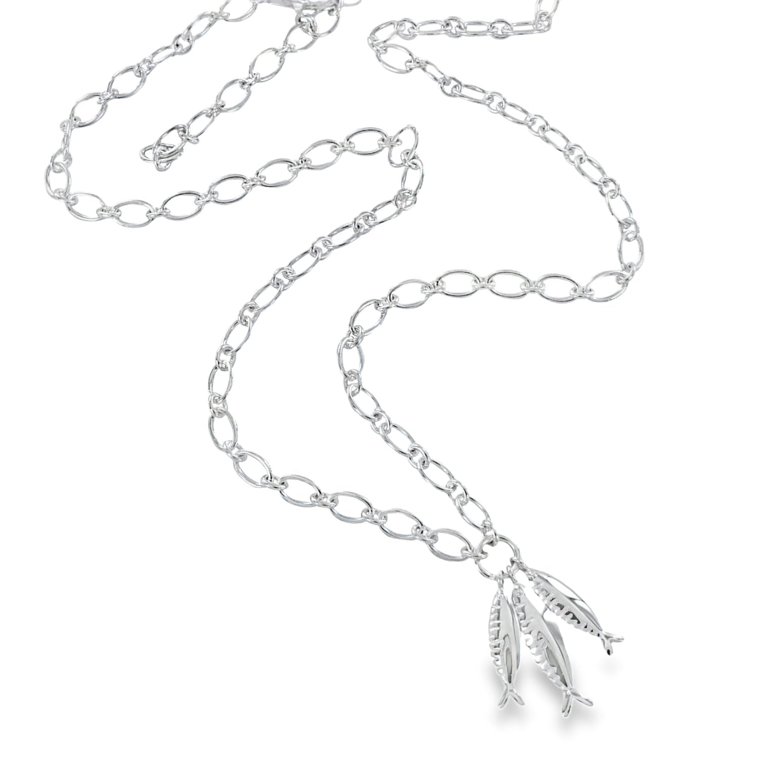 Little Fishes Sterling Silver Necklace - Reeves & Reeves