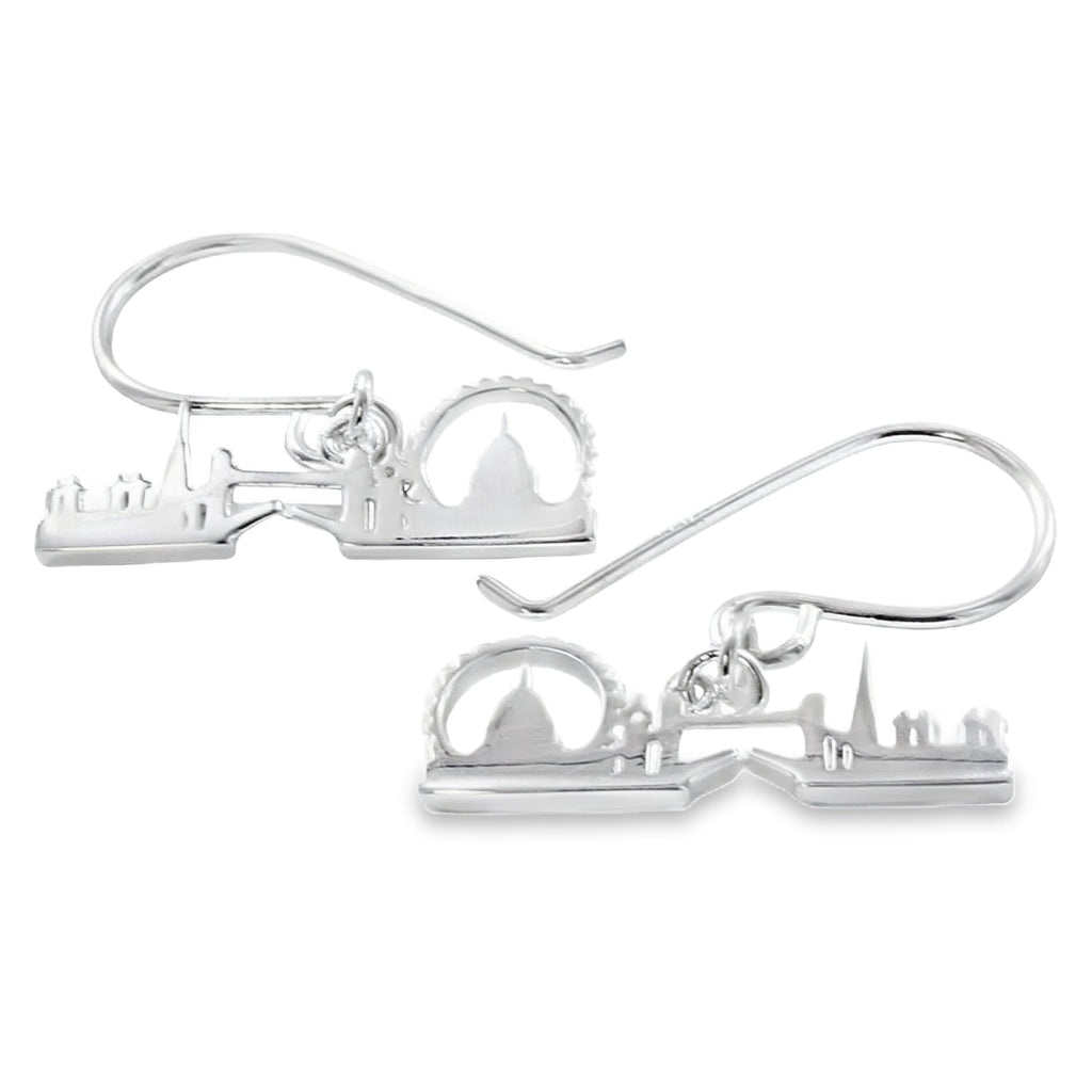 London Skyline Sterling Silver Hook Earrings - Reeves & Reeves