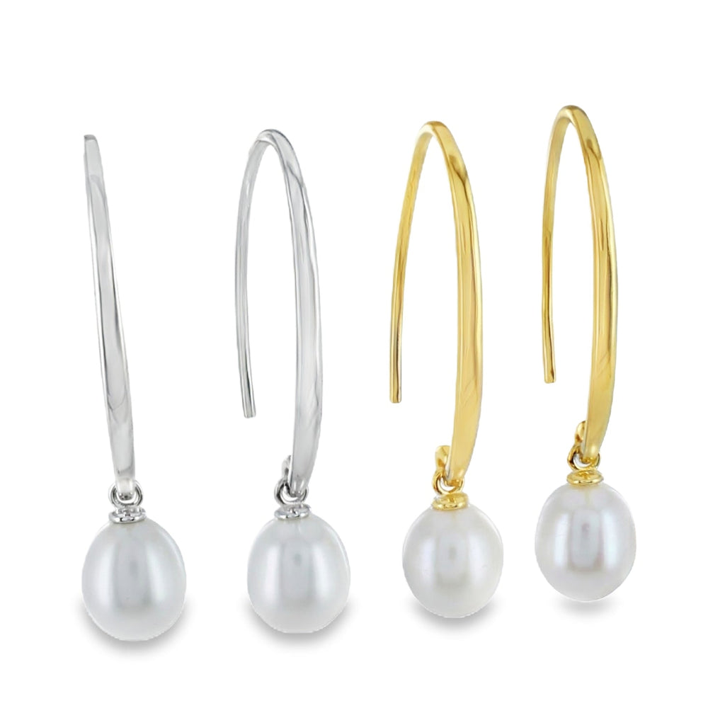 Long Loop Pearl Earrings - Reeves & Reeves