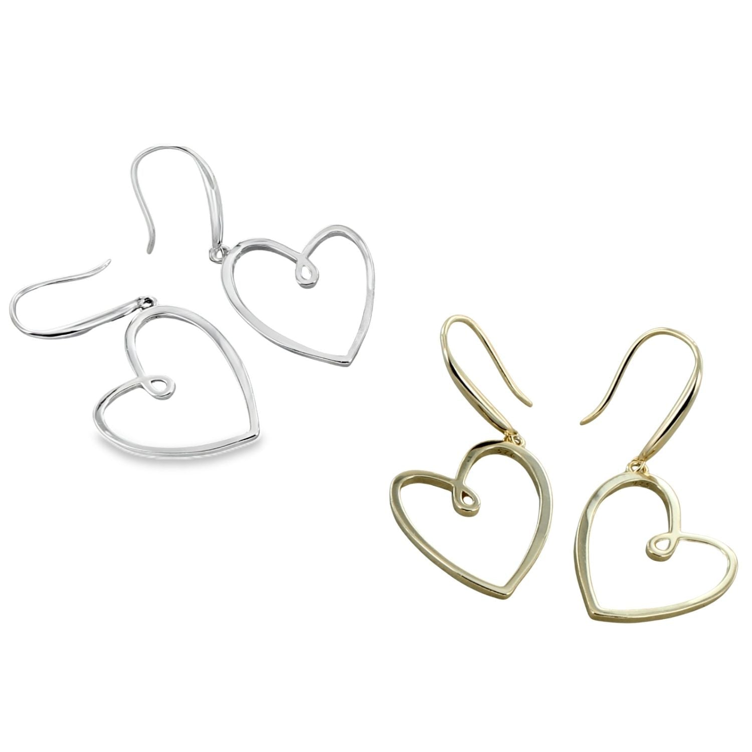 Looped Heart earrings in Sterling Silver - Reeves & Reeves