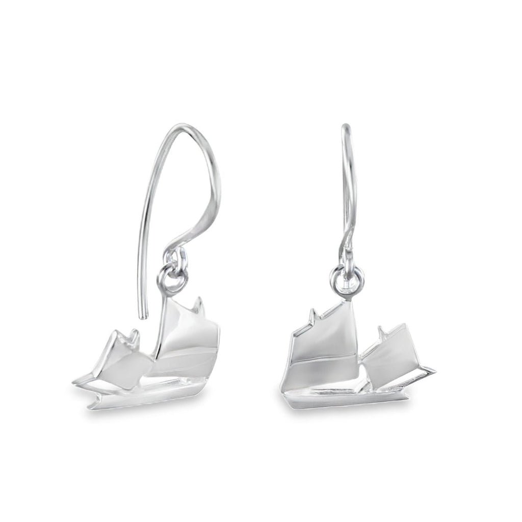 Lugger Sail Boat Earrings - Reeves & Reeves