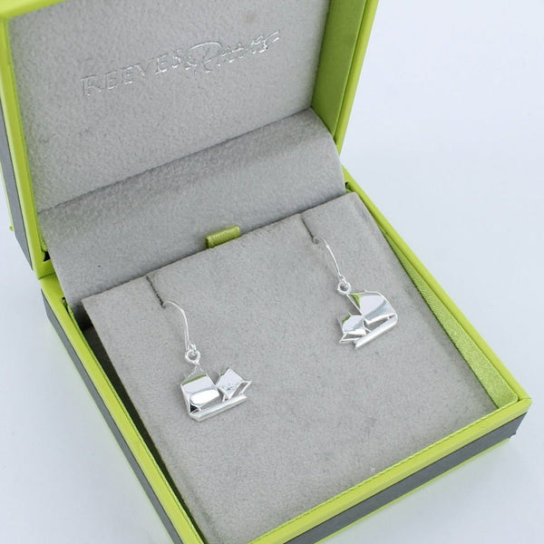 Lugger Sail Boat Earrings in Sterling Silver - Reeves & Reeves