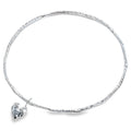Melting Heart Sterling Silver Charm Bangle - Reeves & Reeves
