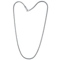 A sterling silver men's foxtail necklace.