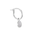 Men's Sterling Silver Disc Sleeper Earring - Reeves & Reeves