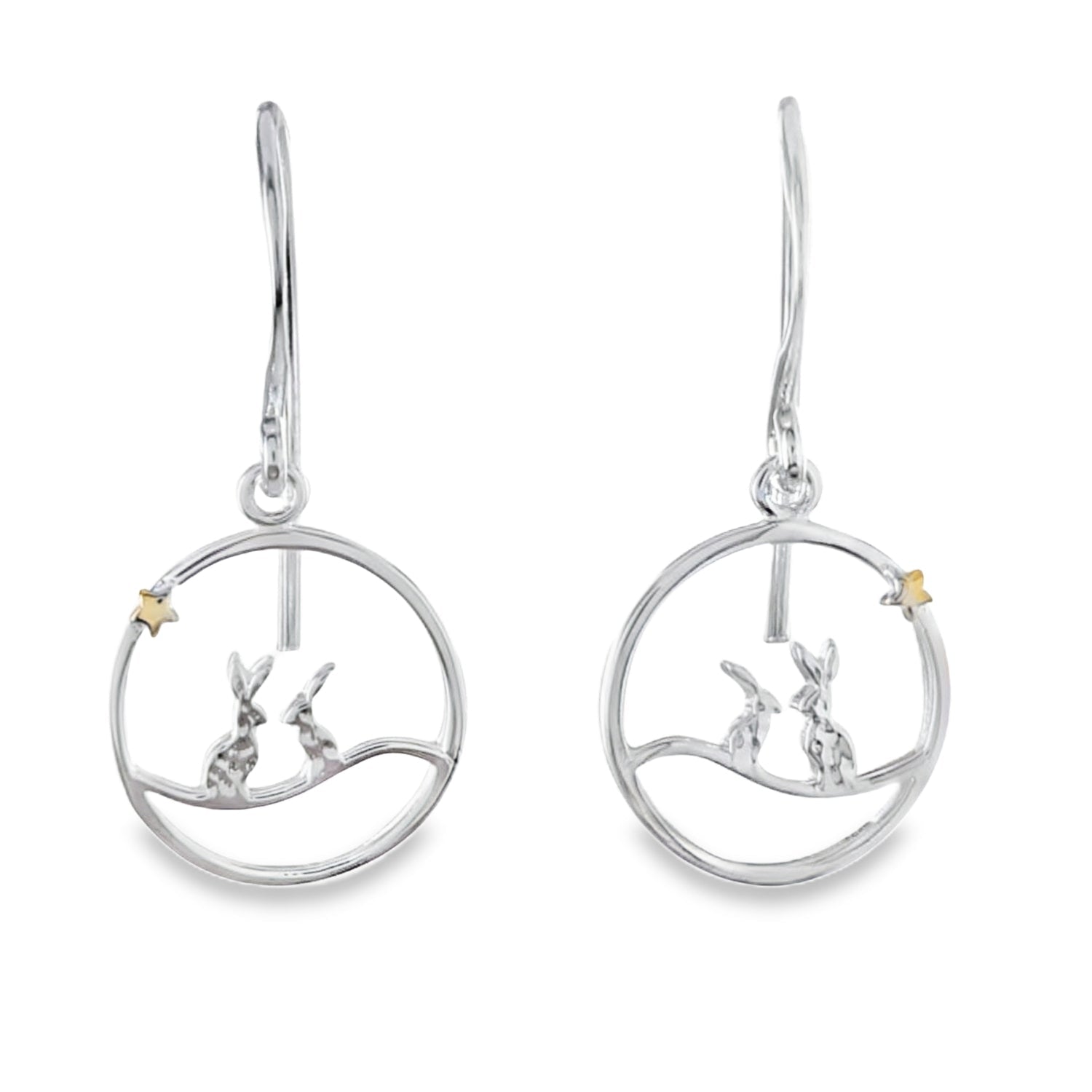 Moonlit Hares Drop Earrings - Reeves & Reeves