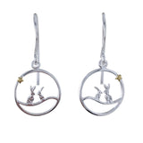 Moonlit Hares Drop Earrings - Reeves & Reeves