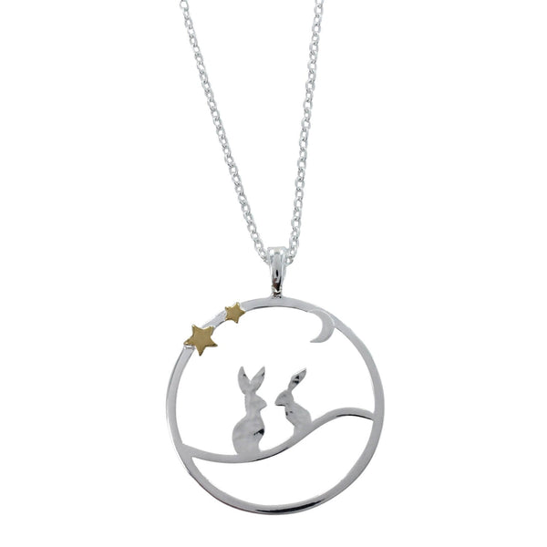 Moonlit Hares Necklace - Reeves & Reeves