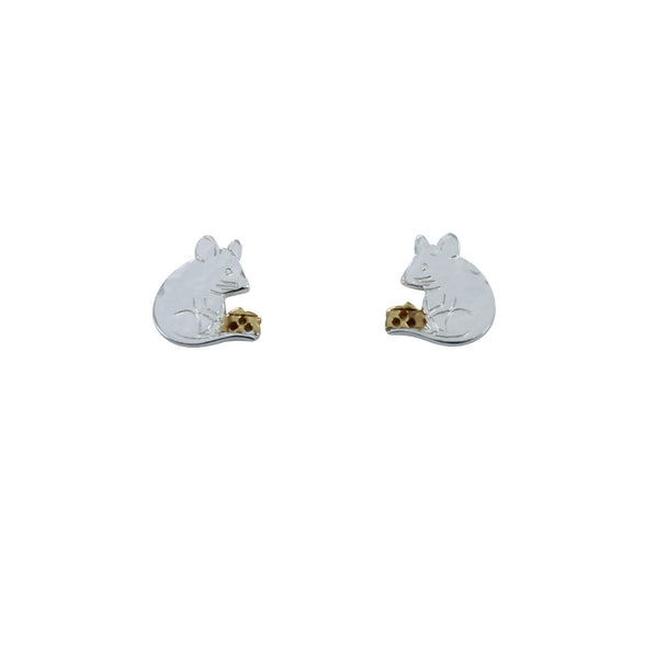 Mouse and Cheese Stud Earrings - Reeves & Reeves