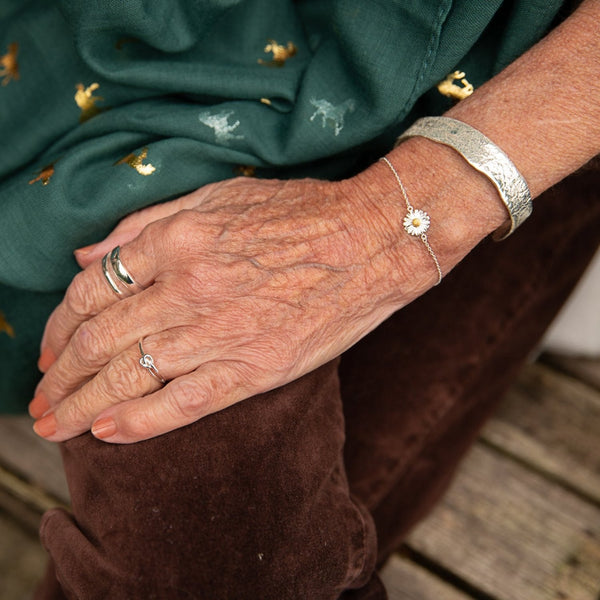 Narrow Textured Cuff Bracelet - Reeves & Reeves