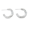Orbit Hoop Earrings Hammered - Reeves & Reeves