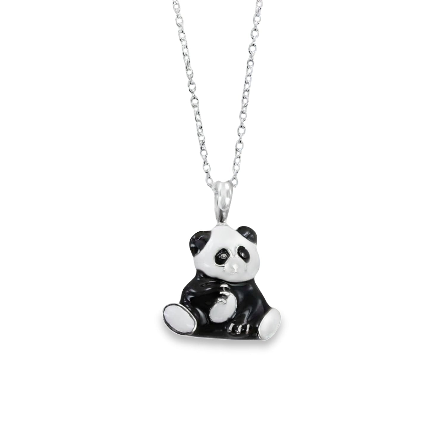 Panda Black & White Enamel Necklace - Reeves & Reeves