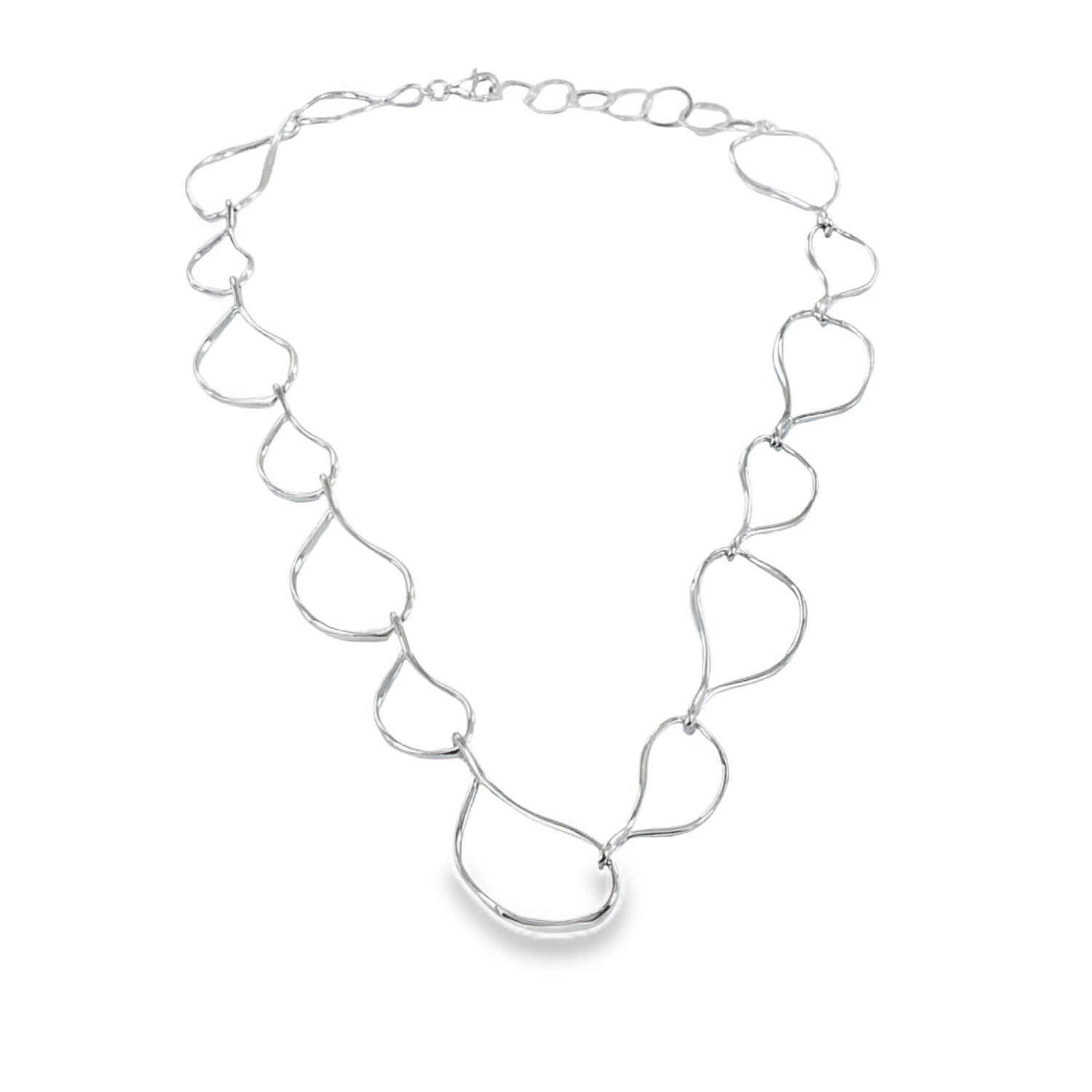 Pear Drop Sterling Silver Necklace - Reeves & Reeves