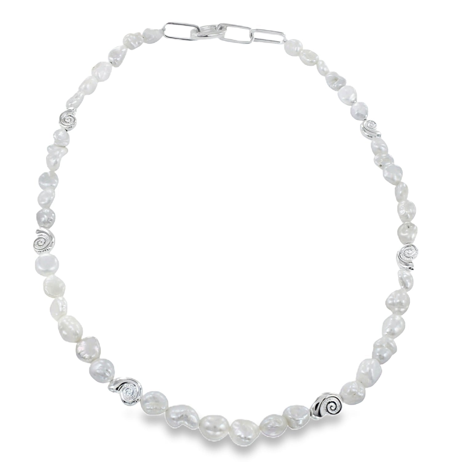 Pearl and Ammonite Necklace - Reeves & Reeves