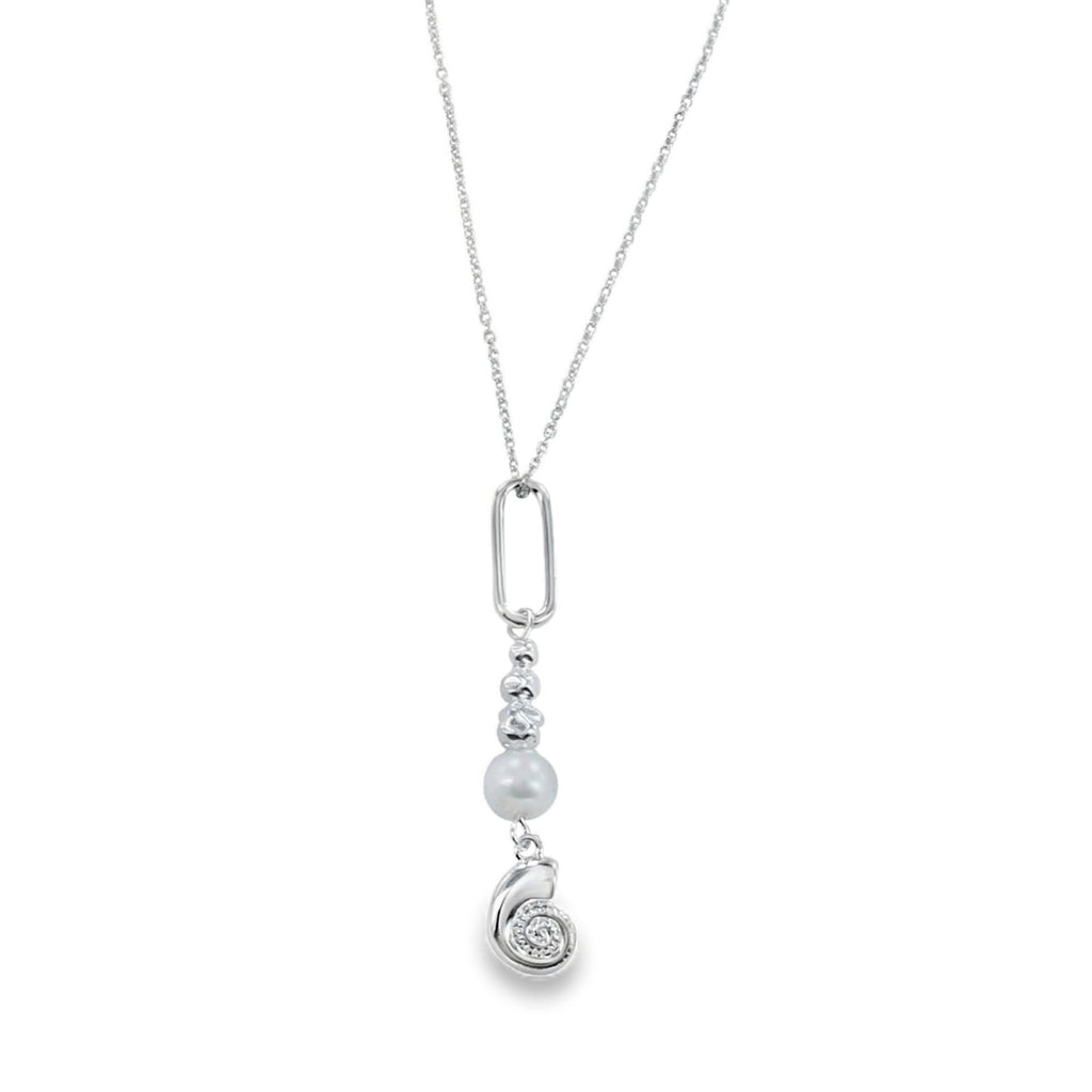 Pearl and Ammonite Pendant - Reeves & Reeves