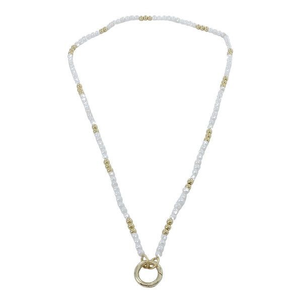 Pearl and Gold Bead Necklace - Reeves & Reeves