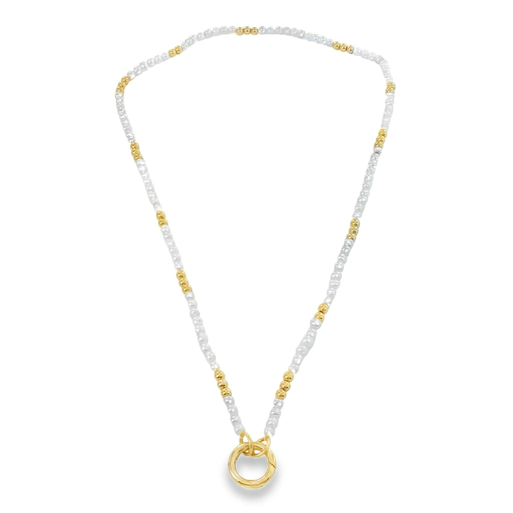 Pearl and Gold Bead Necklace - Reeves & Reeves