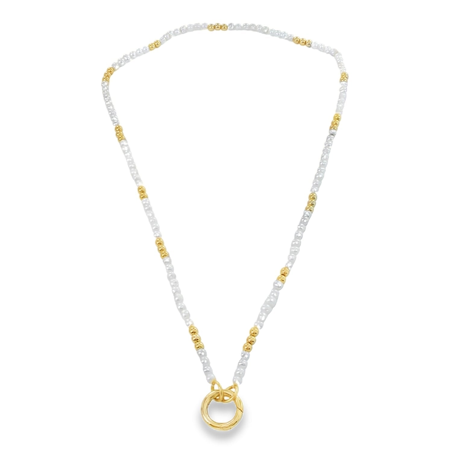 Pearl and Gold Bead Necklace - Reeves & Reeves